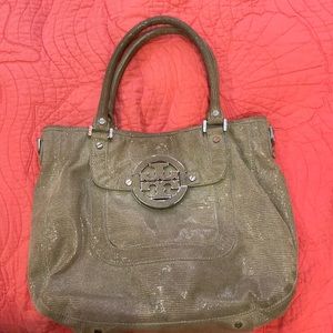 Gray Tory Burch purse